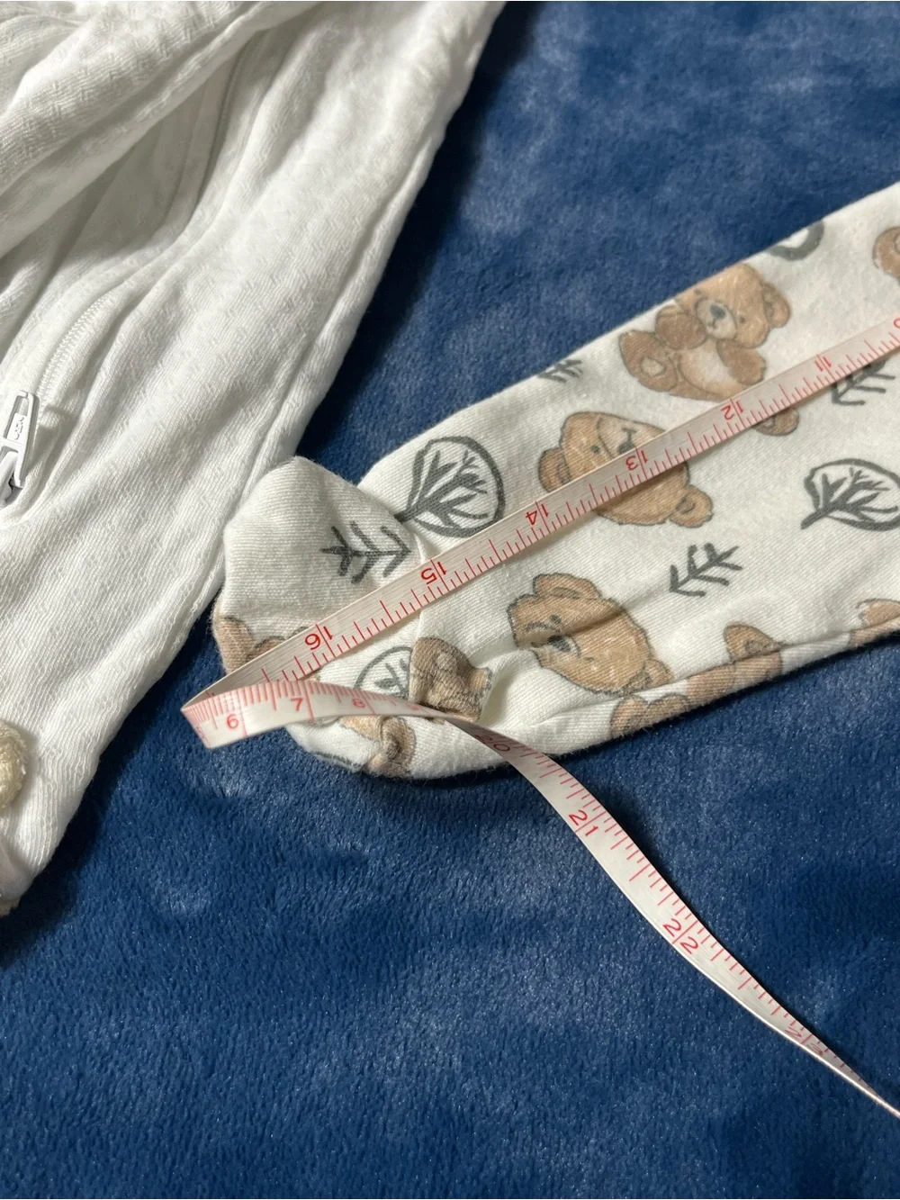 Twin Set With A Back-up. Cream Teddy Footed Onesies  3-pc set